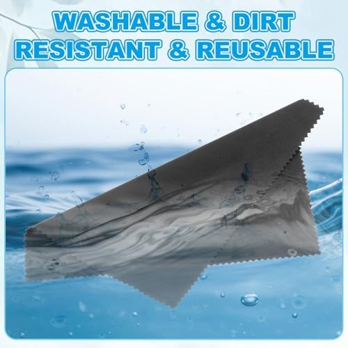 PATIKIL Glasses Cleaning Cloth 7" x 5.6", 6 Pcs Eyeglasses Polishing Cloth Soft Wipe Screen for Camera Lens Eyeglasses Screens Smart Devices, Black