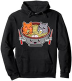 Kawaii Japanese Anime Ramen Noodle Cat Hoodie Pullover Hoodie
