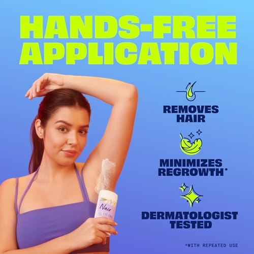 Nair Glide On Hair Removal Cream, Arm, Leg, and Bikini Hair Remover, Depilatory Cream, 3.3 Oz Stick