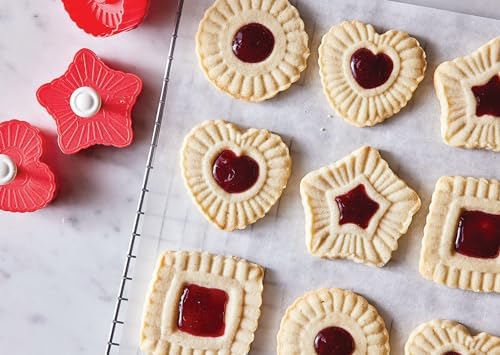 King Arthur Baking Company Thumbprint Pop Out Cookie Cutters, 4 Piece Set, For Embossed Thumbprint And Filled Cookies For Holiday And Everyday Baking