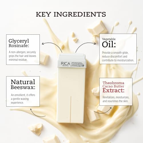 Wax White Chocolate Roll-On Wax Kit - Set of 4 Refills, 100 ML - Made in Italy