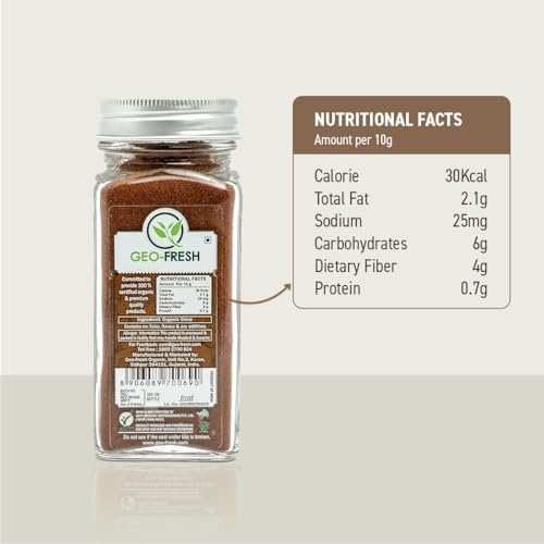 Geo-Fresh Organic Clove Powder – 1.59 oz Glass Jar – Ground Cloves – USDA Certified, Non-GMO, Kosher, Gluten-Free – Premium Organic Cloves Powder for Cooking & Baking