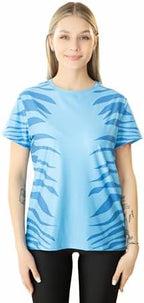 Blue Jungle Tiger Shirt for Women - Adult Teens T Cosplay Halloween Costumes
