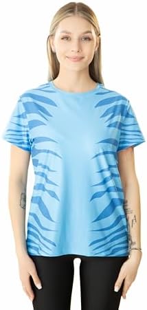 Blue Jungle Tiger Shirt for Women - Adult Teens T Cosplay Halloween Costumes