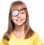 6 Pcs Eye Patches for Kids, Silk Cute Lazy Patch with Elastic Strap for Single Right or Left Eye 6 Styles