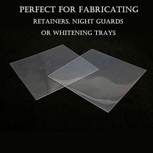 20 Sheets 1.0MM Dental Soft Splint, Thermoforming Materials for Vacuum Forming Machine 5” x 5''