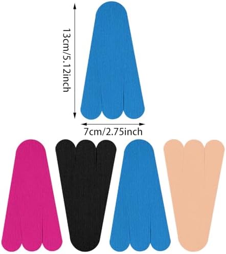 Precut Kinesiology Tape, 20 PCS Waterproof Breathable Foot Plantar Fasciitis Pain Relief Strips Athletic Tapes, Elastic Sports Joints Support Muscle Tape for Feet Arch Ankle Hands Carpal Tunnel