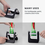 kwmobile Metal Toothpaste Tube Squeezer - Large Wringer Roller Dispenser for Hair Colour Dye, Paint Tubes, Hand Cream, Cosmetics, Oil Paints - Black