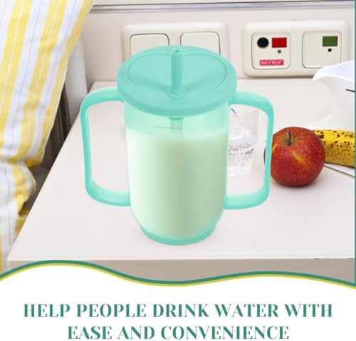 Nursing Cup for Disabled Patients Elderly and Maternity Inclined Mouth Spill Proof Drinking Cup 5.90X5.11X2.99 Inch Lightweight Anti-Choking Feeding Aid