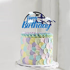Airplane Birthday Cake Topper,Airplane Aircraft Plain Travel Themed Happy Birthday Cake Decor, Time Flies Kids Boy Girl Baby Shower Party Decoration