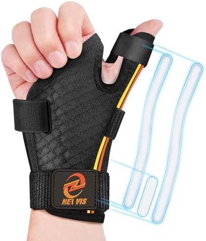 NEVVIS Thumb Brace Right/Left Hand: Ergonomic Thumb Splint, Thumb Spica Splint Right Hand with Wrist Support for Arthritis, De Quervains Tenosynovitis Brace, CMC Joint, Tendonitis, Either Hand
