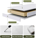 Overbed Table with 4 Wheels, Over Bed Desk Height Adjustable 65-95cm Rolling Medical Table Overbed Table Computer Workstation Overbed Table for Twin/Full/Queen/King Size Bed Frame