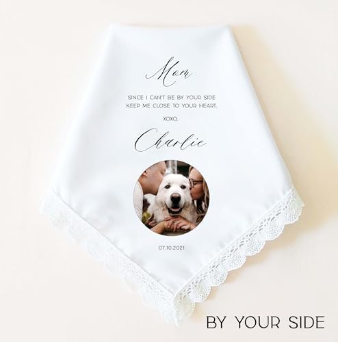 Wedding Gift for Dog Lovers | Personalized Dog Wedding Handkerchief | Wedding Gift for Couple Bride Groom from Pet Dog Cat | Bridal Shower Gift