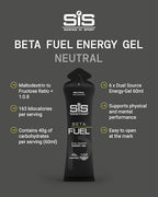 Science in Sport BETA Fuel Gel - Dual-Source Energy Gel - Isotonic Gel - Fast-Absorbing Carbohydrate Energy - Sports Nutrition - Easy on Stomach - Portable - Neutral Flavor - 6-Pack