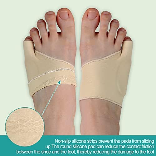 Tailor Bunion Corrector Pads for Pinky Toe Relief, Little Toe Separator, Overlapping, Soft Silicone Gel Bunion Pad with Anti-Slip (L)