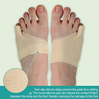 Tailor Bunion Corrector Pads for Pinky Toe Relief, Little Toe Separator, Overlapping, Soft Silicone Gel Bunion Pad with Anti-Slip (L)