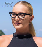 Eyekepper Cat-eye Style Reading Glasses for Women Chic Readers - Black +1.75