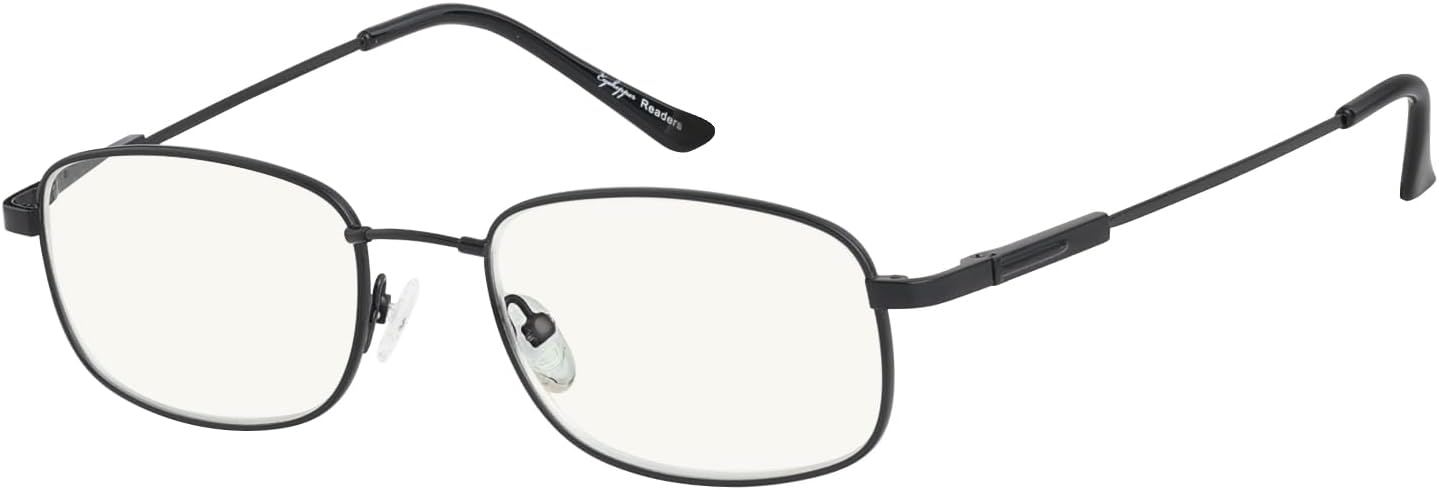 Eyekepper UV Protection Progressive Reading Glasses 3 Levels Multifocus Readers Men Women Bendable Memory Frame (Black, +2.50)