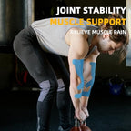 IEADEN Precut Kinesiology Tape for Elbow, 10 Pcs - Elbow Support & Stability, Elbow Pain Relief Athletic Tape - Waterproof & Elastic, Breathable Hypoallergenic Latex-Free Tape, Blue
