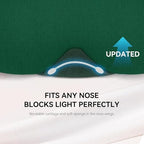 Mavogel Cotton Sleep Eye Mask - Breathable Light Blocking Sleep Mask, Soft Comfortable Night Eye Mask for Men Women, Eye Cover for Travel/Sleeping/Shift Work, Includes Travel Pouch (Green)