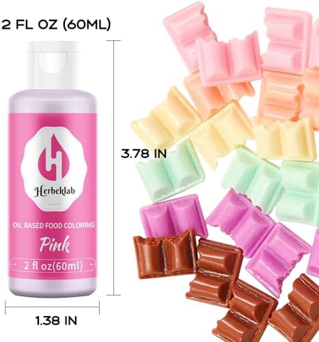 Pink Oil Based Food Coloring – 2 fl oz Professional Grade Concentrated Oil Food Dye for Melting Chocolate, Candy Melts, Cake Pops, Strawberries & Baking
