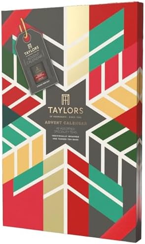 NEW Taylors of Harrogate Holiday Tea Advent Calendar 2025 Gift Set – 24 Days, 48 Tea Bags – Countdown to Christmas with Premium British Teas