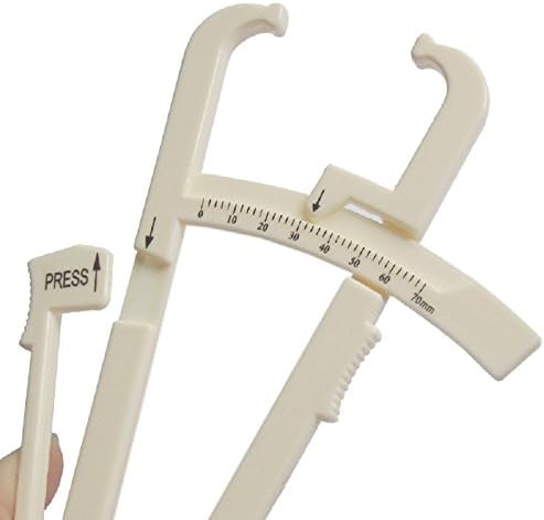 Personal Body Fat Tester Body Calculator Caliper Fitness Clip Fat Measurement Tool with Slim Chart Keep and Skinfold Test Instrument