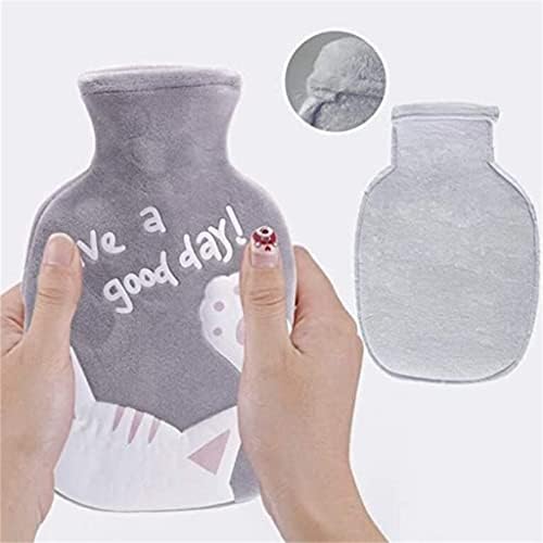 Hot Pack 350ML Small Hot Water Bottle, Cute Cat Hot Water Bag with Washable Plush Cover, Winter Portable Reusable Hot Pack Portable