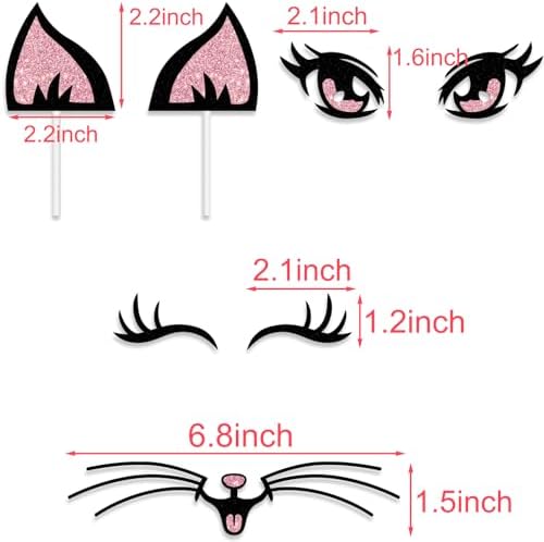 Cat Cake Decoration Includes Cat Eyes Ears Mouth Cake Decoration Inserts
