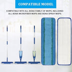 3 Pack Deep Clean Pads Replacement for Bona Family of Mops, Washable & Reusable Microfiber Cleaning Pad for Hardwood and Multi-Surface Floors Cleaning Head, Wet/Dry Mop
