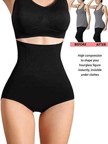 iloveSIA High Waist Postpartum Shapewear with Built-in Panty |Seamless Tummy Control Girdle | 3-Pack