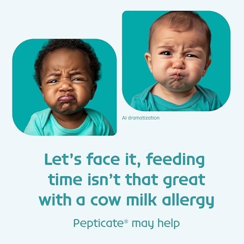 Pepticate Hypoallergenic Infant Formula for Relief of Cow Milk Allergy Symptoms, Nutritionally Complete Baby Milk with DHA, ARA & Prebiotics, Baby Formula Suitable from 0-12 months, 13.2oz