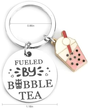 Bubble Tea Keychain for Girls Boba Milk Tea Keychains for Boba Lovers Teen Girl Gift Idea