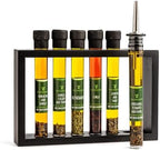 Tilz Infused Olive Oil Gift Set -6x40ml Flavoured, Cooking Oil/Bread dipping oils gift set, |Basil Oil, Garlic Oil, Chilli Oil, Lemon Oil, Rosemary, Oregano|Tomatoes -Cooking Oils Gift Set |Food Gifts