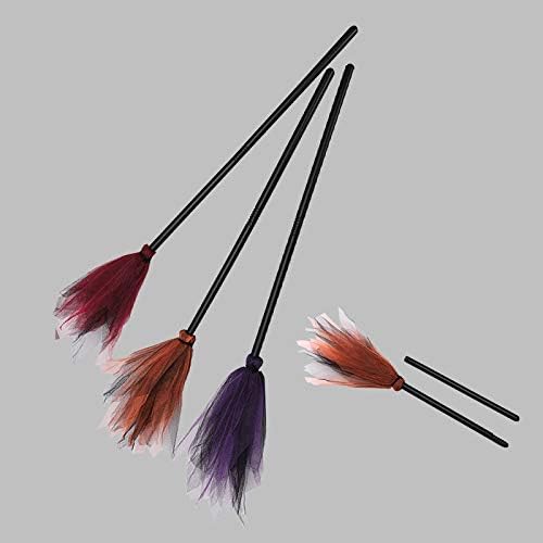1Pcs Witch Lace Broom Masquerade Cosplay Accessory for Halloween Party Decorations