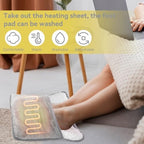 Foot Warmer Pad, Soft USB Electric Feet Heating Pad Hot Feet Warmers with Auto Shut-Off for Women and Men, Birthday Christmas, Home and Office Use