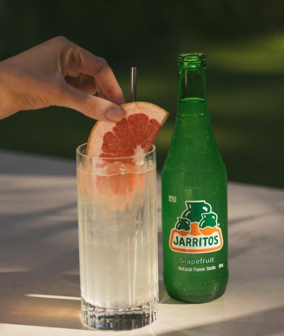 Jarritos Soda, Grapefruit, Bottle, 12.5 Fl Oz (Pack of 24)