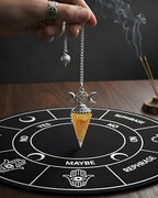 Citrine Pendulum Crystal for Divination - Witchcraft Supplies for Dowsing, Pendulos De Energia, Wiccan Supplies and Tools, Crystal Pendulum for Chakra Meditation Energy Balancing Gift