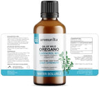 Water Soluble Wild Oregano Oil Organic Liquid Drops - Oregano Oil for Healthy Gums and Sore Throats, Digestive and Immune Support, Respiratory Health