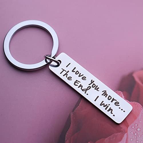Jstud Inspiration Gifts Keychains I Love You More Birthday Anniversary Graduation Keychain for Couples Her Women
