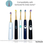 booheads - Bamboo Electric Toothbrush Heads | Biodegradable Eco-Friendly Sustainable Recyclable | Compatible with Sonicare (Polish4)