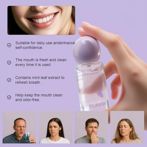 Probiotic Oral Spray for Long-Lasting Freshness, Oral Spray with Probiotics for Breath Care, Gentle, Convenient Travel-Sized Breath, 20ml/0.68oz*2Pcs