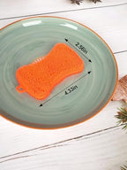 3 Pcs Silicone Dish Scrubber, Multi-Purpose Sponge Dish Brushes, Reusable Sponge Brush for Kitchen Dishes Washing and Cleaning, Dry Fast