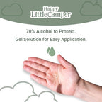 Happy Little Camper Hand Sanitizer with Lemon Zest Scent - Moisturizing Gel with Vitamin E & Antimicrobial Formula- Contains 70% Ethyl Alcohol - Travel Size, Made in USA - 3x 8oz bottles
