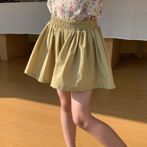 Girls' Athletic Shorts Butterfly Skirts 2 in 1 Kids Elastic High Waist Running Shorts Baby Girls Casual Loose Summer Clothes