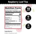 Buddha Teas - Organic Raspberry Leaf Tea - Herbal Tea - For Health & Wellbeing - With Vitamins, Antioxidants & Calcium - Clean Ingredients - Caffeine Free - OU Kosher - 18 Tea Bags (Pack of 1)