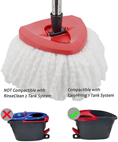 4 Pack Spin Mop Replacement Heads Microfiber Mop Refills Replace Heads Safe for All Hard-surfaced Floors Includes 2 Extra Microfiber Cleaning Cloths
