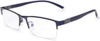 Lightweight Half Rim Photochromic Gray Reading Glasses +1.75 Strength Mens Womens Blue Frame Readers Spectacles
