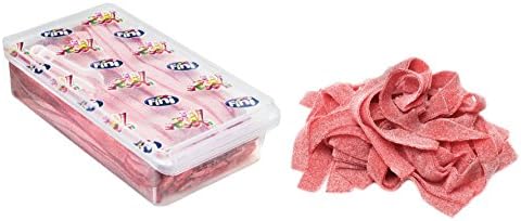 Strawberry Sour Belts 3.5 Pound Box - 200 Pieces