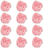 Confect Edible Rose Topper -Edible Blush Pink Rose Cupcake Toppers for Cake & Doughnut Decoration- Vegan, Gluten-Free - Pack of 12